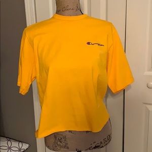 burnt yellow champion tee